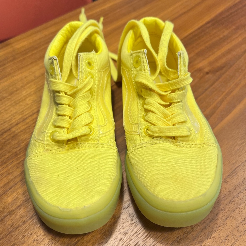 Vans Kids Yellow Sneakers Sz 13